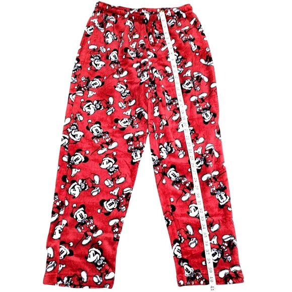 Disney Mickey Mouse Red Fleece Pajama Pants L 100% Polyester Lounge Sleepwear Co - Picture 7 of 10